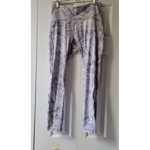 Lululemon Gray Marbled High‎ Rise Leggings Vented Ankle Women's Size 8
